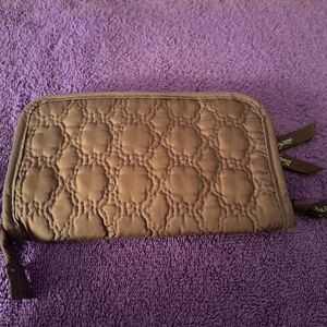 Thirty One Ladies Quilted Brown Wallet